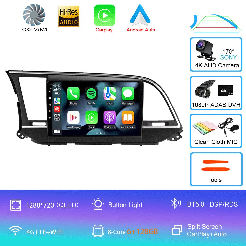 Android 14 Car Radio for Hyundai Elantra 6 2016 - 2018 Player Multimedia Video Stereo GPS Navigation No 2din 2 din dvd