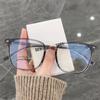 1Pcs Vintage Square Frame Computer Glasses Women Men Anti Blue Eyewear  Simple Design Flat Mirror eyewear