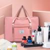 Bolsa de almacenamiento de viaje impermeable con cierre de cremallera, bolsa de equipaje multiusos de gran capacidad con asa reforzada