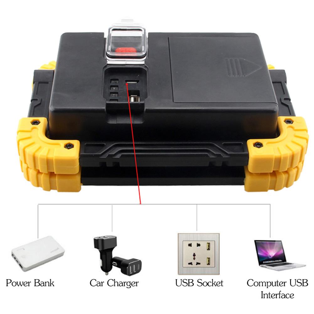20W COB Outdoor USB Rechargeable Tent Emergency Floodlight with Rotating Handle