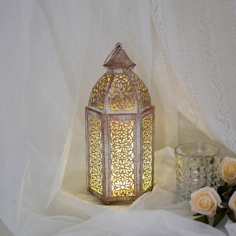Decorative Candle Lantern Moroccans Lantern Outdoor Indoor Tealight Candle Holder for Porch,Ramadans Home Decors