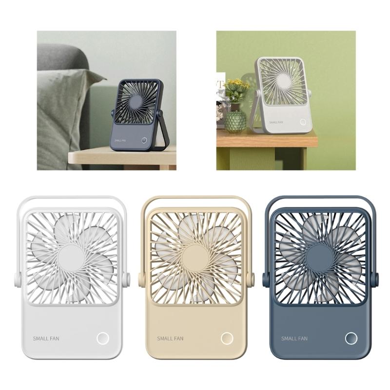 3 Speed Foldable Desk Fan Rechargeable 1200mAh Fan with Foldable Stand USB Fan Quiet for Office Travel Camping