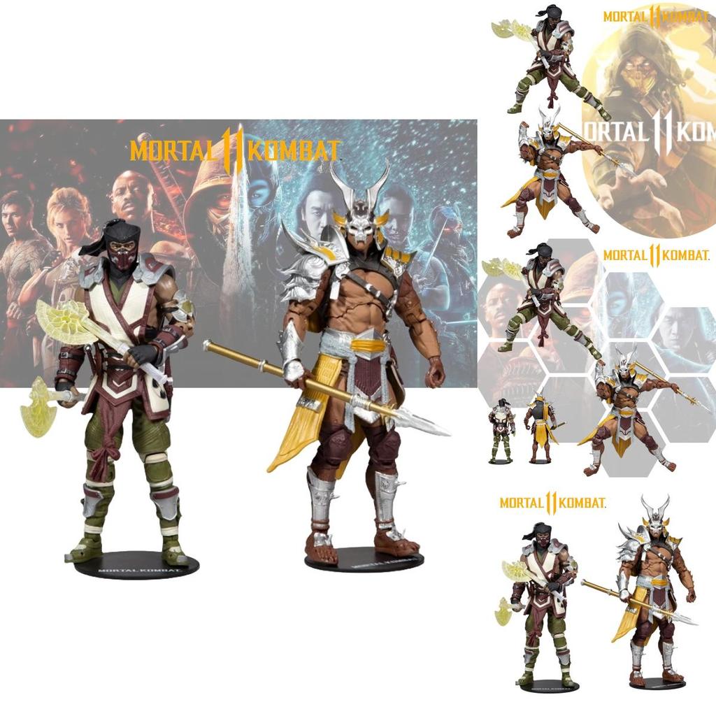 Mcfarlane Realistic Mortal Kombat Shaokan Zero Degree Dual Figure Set 7-inch Joint Movable Doll