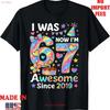 Ich war 6, jetzt bin ich 7 Tie-Dye Geburtstag Großartig seit 2019 Kinder T-Shirt Vintage Unisex Leicht Bequem Designer Kleidung