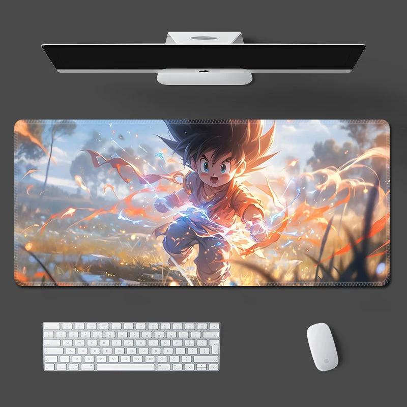 Men's Mouse Pad Leather Anime Dragon Ball Waterproof Anti-Slip Mouse Pad Son Goku Desk Pad Customized Locking Laptop Keyboard Pad Student Writing Pad