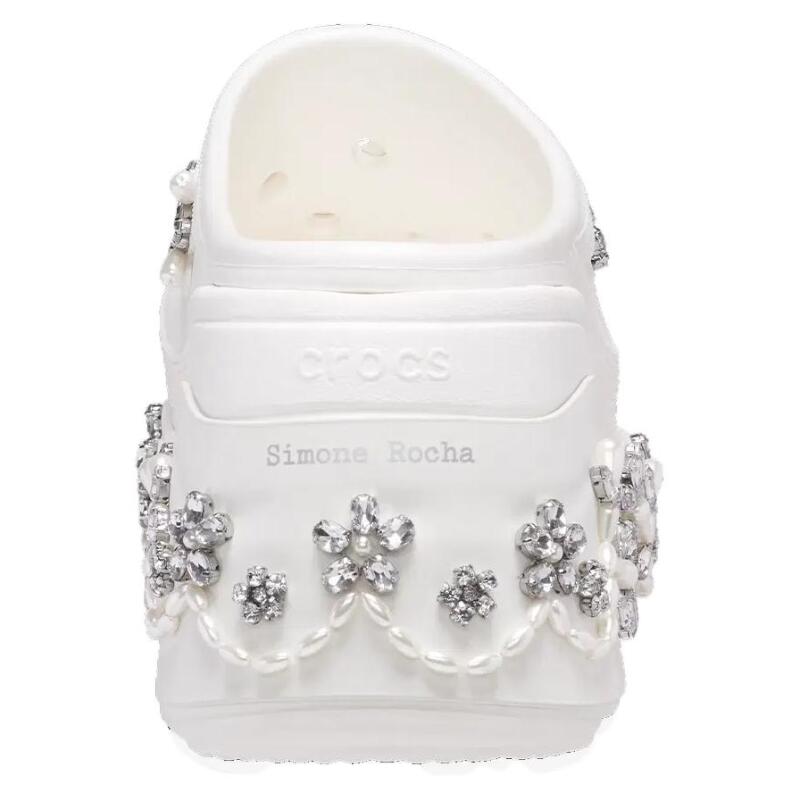 SIMONE ROCHA X Crocs Plastic Round Toe Slip-On Hole Shoes Unisex White