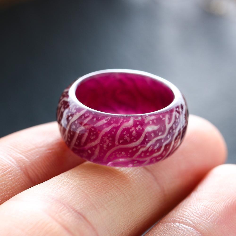 Fashion Size 7-11 Fluorescent Design Resin Finger Ring Luminous Ring Glowing In The Dark