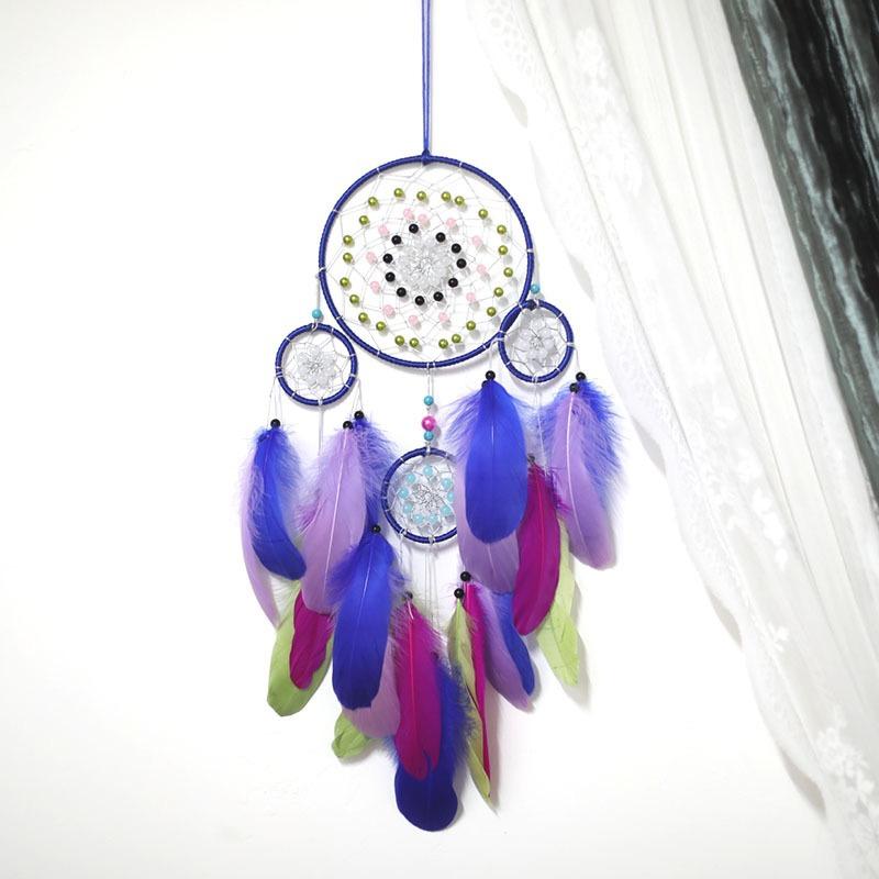Bohemian Colorful Feathers Dream Catcher Wall Hangings Bedroom Decoration Hand-woven Wind Chimes Home Decor For Holiday Gifts разноцветный