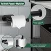 Bathroom Hardware Set Self Adhesive Matte Black Bathroom Accessories Set Stainless Steel Robe Hooks Toilet Paper Holder Hardware