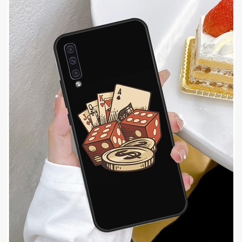Las Vegas Casino Poker Skal för Samsung A22 A12 A32 A42 A52 A72 A51 A71 A50 A70 A20e A21S A20S A52S Fodral