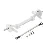 RC Front Axle Steering Link Rod Set Aluminum Alloy Steel RC Front Steering Wheel Axle for Tamiya