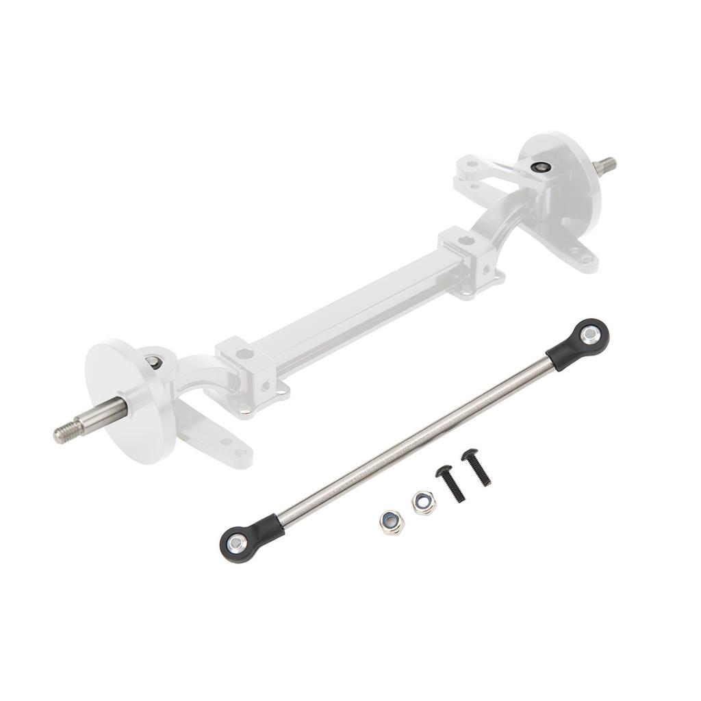 RC Front Axle Steering Link Rod Set Aluminum Alloy Steel RC Front Steering Wheel Axle for Tamiya