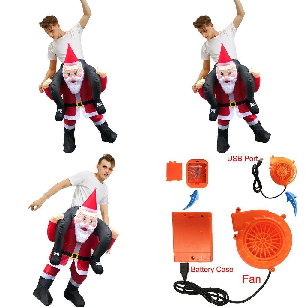 Inflatable Costume Christmas Santa Claus Outfit For Adults Perfect For Cosplay Events