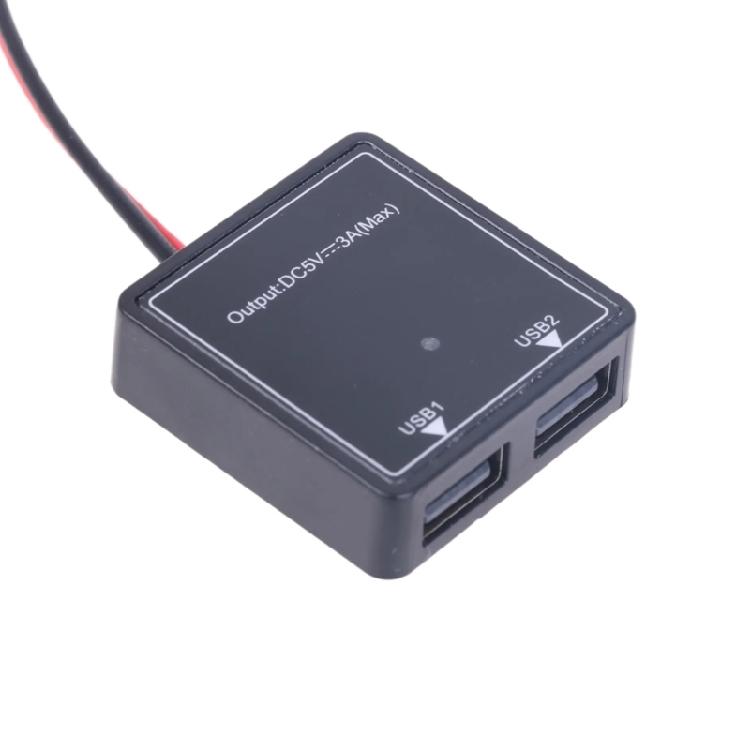6V30A to 5V3A USB Fast Charge Car Charging Adapter DC5521 to Two USB Connection