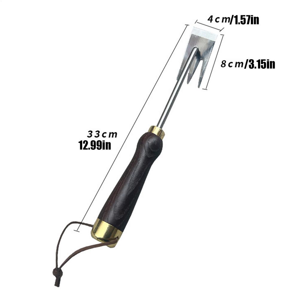 Weeding Tools Gardening Long Handle Grass Puller Manual Weeders Hand Weeding Device Three Teeth Manual Cultivator for Courtyard