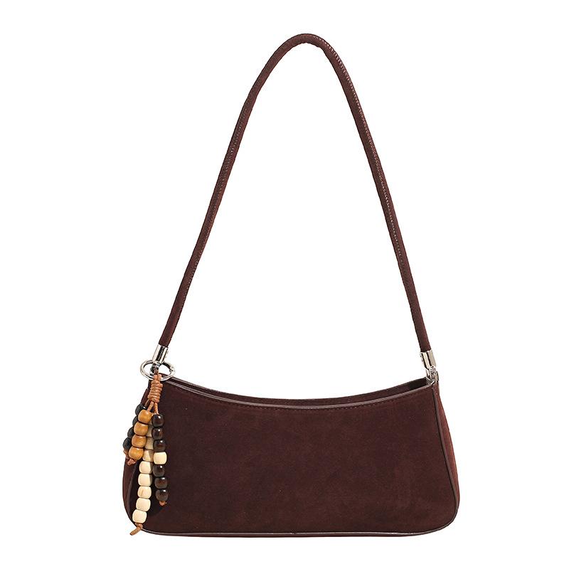 Premium suede bag women's soft leather underarm bag fashionable niche design new simple and fashionable shoulder bag