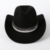 Cappello da cowboy occidentale cappello jazz retrò cappello a cilindro in lana cappello da cowboy in feltro cappello retrò cappello da cowboy etnico