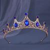 Retro Baroque Crown Tiara Alloy Rhinestone Princess Stage Performance Small Crown Accessories Bridal Jewelry