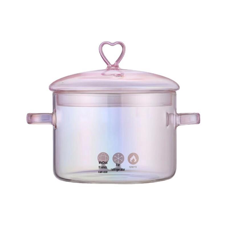 Стеклянный горшок для супа и рагу Uto-Boil Amber в форме сердца