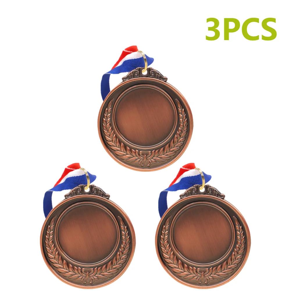 5.2cm Altın/Gümüş/Bronz Madalya Ödül Madalyaları Boyun Kurdelesi ile Spor Ödülleri Metal Kazanan Madalyaları Yarışmalar Parti Yarışı için