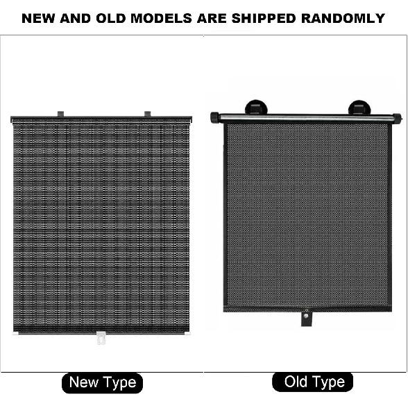 Car Side Window Sun Shade Retractable Auto Roll Curtain Visor Protects Baby and Kids Car Interior 40 * 60cm Black