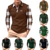 Men's Long-sleeved Collared Button-down Pocket Casual Top