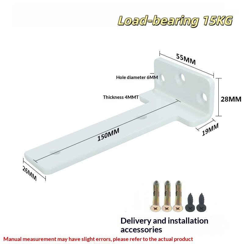 1 Ensemble Supports d'Étagère Robustes en Forme de L pour Cloison Support Métallique Industriel Support Mural Étagère Fixe Avec Vis