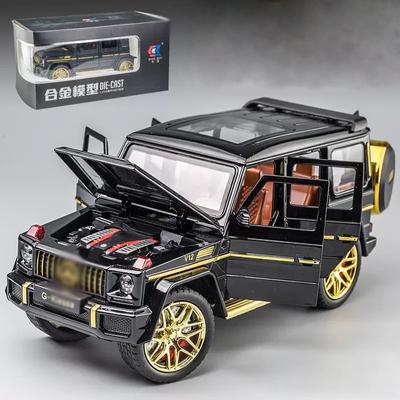 Maßstab 1:24 Benz G-KLESSA AMG G63 Druckgussauto-Modellspielzeug, zurückziehbares Spielzeugfahrzeug mit Ton und Licht für Kinder, Kleinkinder, Jungen und Mädchen, Geschenkkollektion