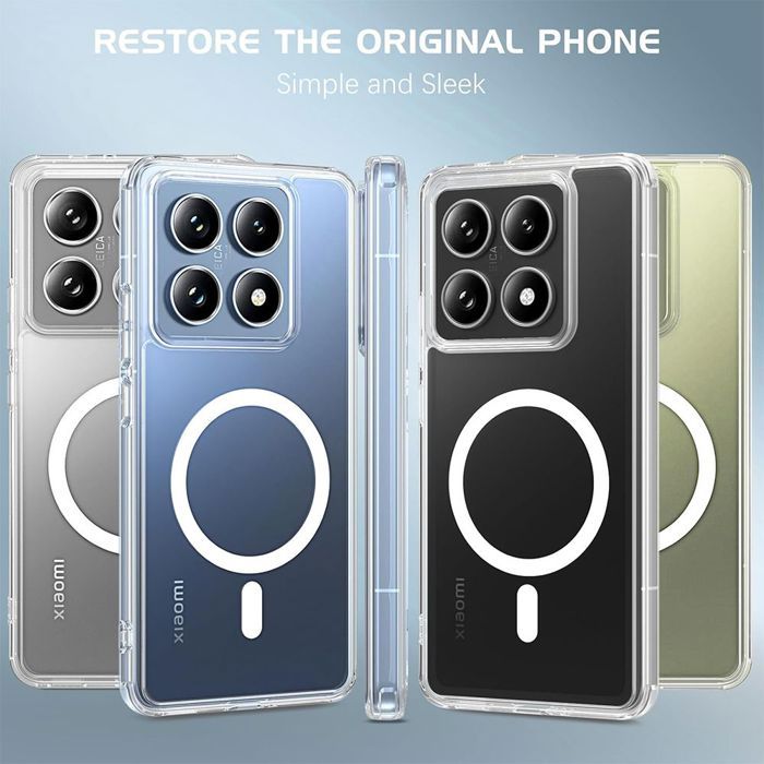 Protective Case - E.F.Connection® - Xiaomi 14T Pro - Transparent - Shockproof - Thin and Lightweight