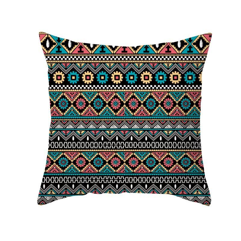 New Bohemian Color Geometric Pattern B&B Hotel Model Room Home Decoration Sofa Square Pillow
