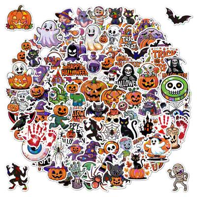 Neue Halloween-Aufkleber Laser Wasserbecher Geschenk Dekoration Feierparty Halloween-Aufkleber