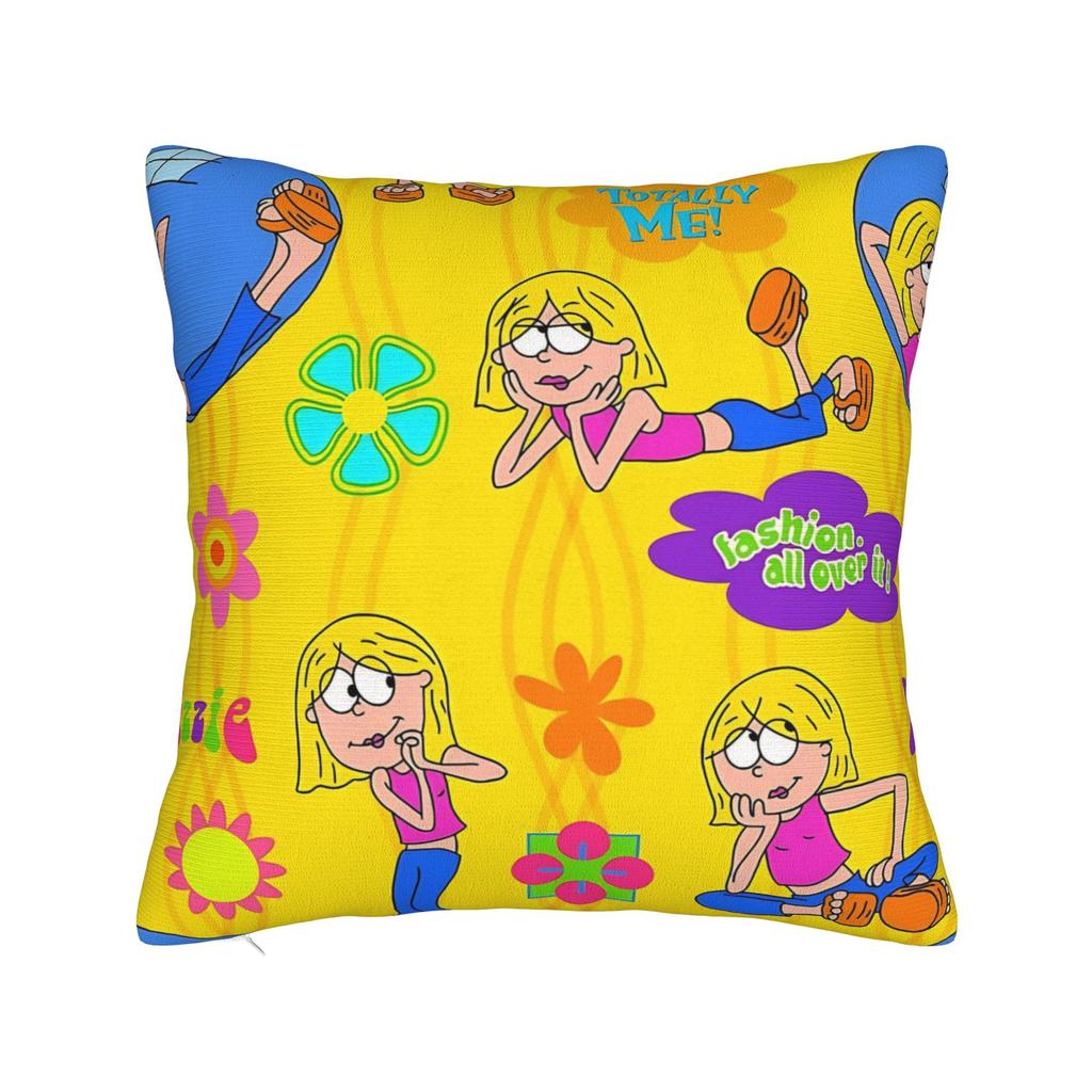 Lizzies Cartoon McGuires Square Pillow Case Cushion Cover Custom Zippered Decorative Pillowcase for Car 45x45cm