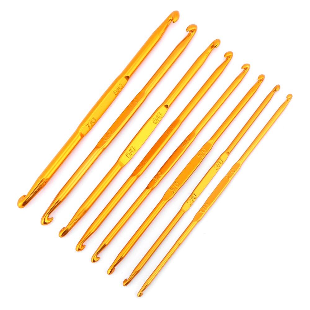 8pcs Double Ended Design Crochet Knitting Needle Set Tunisian Crochet Hooks For Knitting Craft