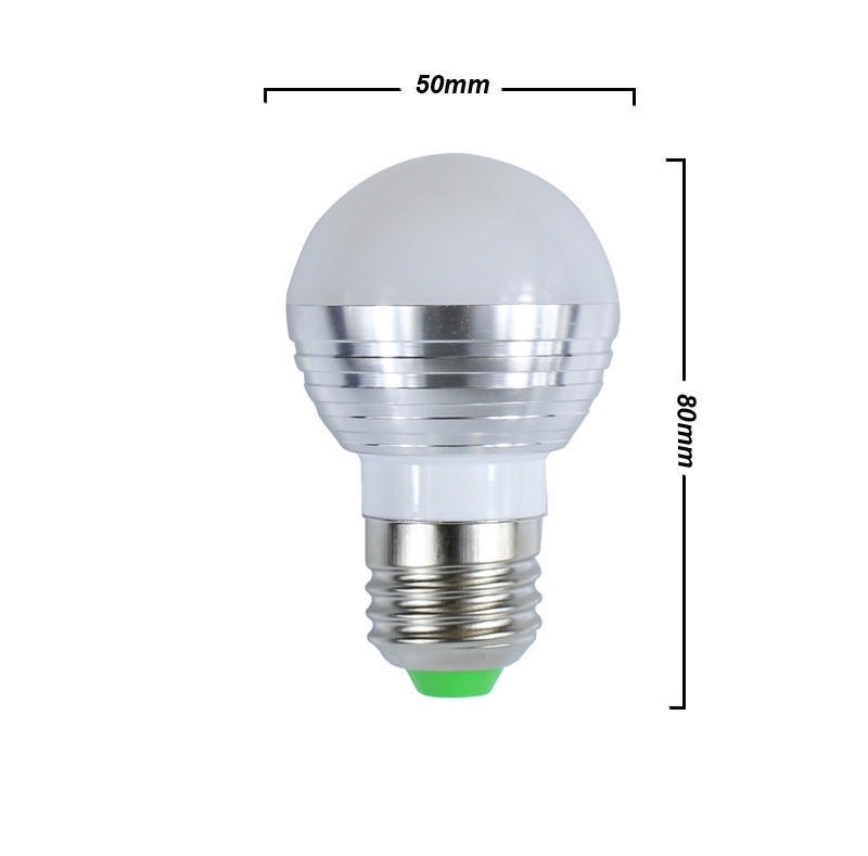 16 Colors RGB LED Bulb Christmas Decor LED Night Light E27 3W Spotlight
