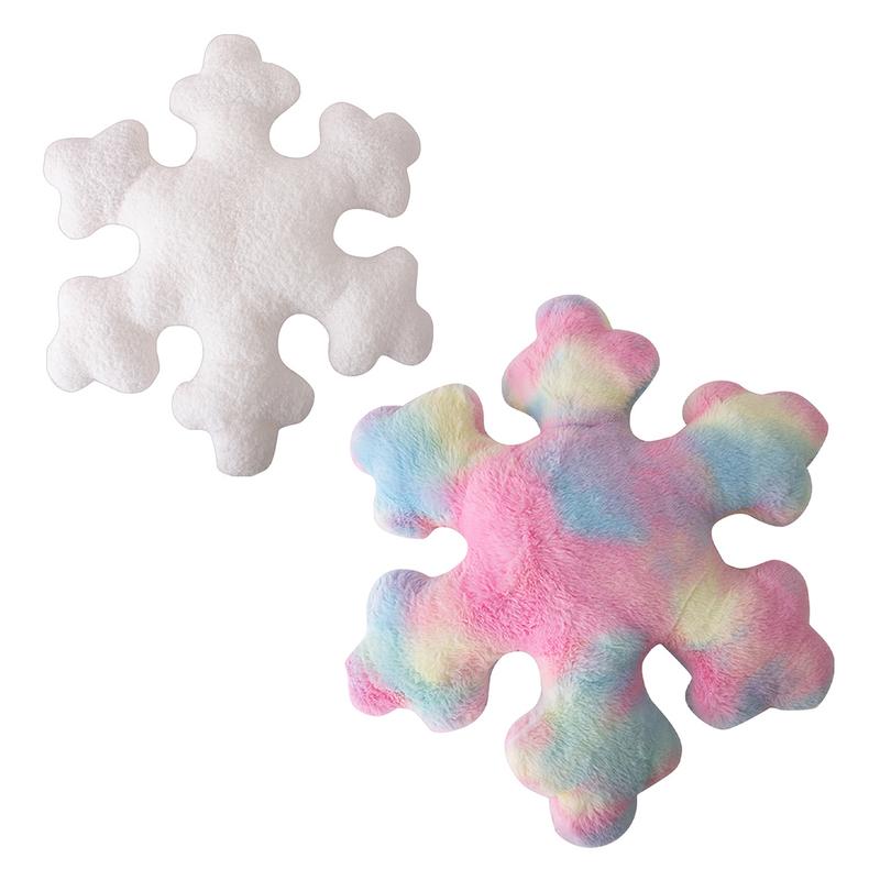 Christmas Snowflake Pillow Filled PP Cotton White Snow Cushion Home Holiday Decoration New Year 2024 Cojines Navidad