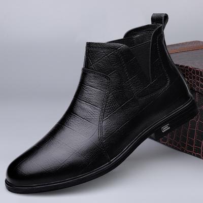 Moda Nuovi Stivali Invernali Formali da Uomo Marca Mens Casual Business Ufficio Eleganti Chelsea Boots Luxe Vera Pelle Stivale Nero Caviglia Botas