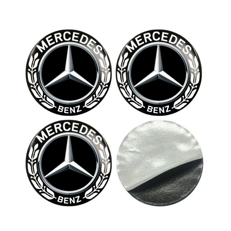 56mm Car Wheel Center Hub Cap Rim Cover Emblem Stickers For Mercedes Benz S320 W164 W203 W204 W168 C180 E320 Car Accessories CL1