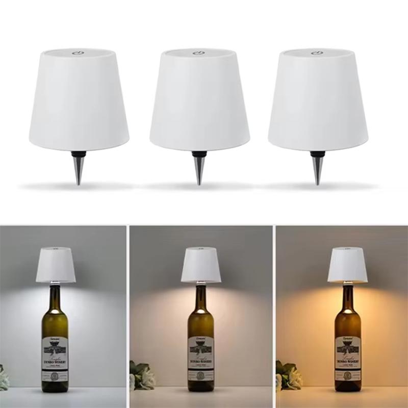 

3 шт. USB Зарядка Беспроводная Лампа в виде винной бутылки Портативная Сенсорная настольная лампа Сенсорное управление 3 цветами+RGB и Плавное диммирование Ночник Для декора бара и вечеринок 3pcs-3 Colors