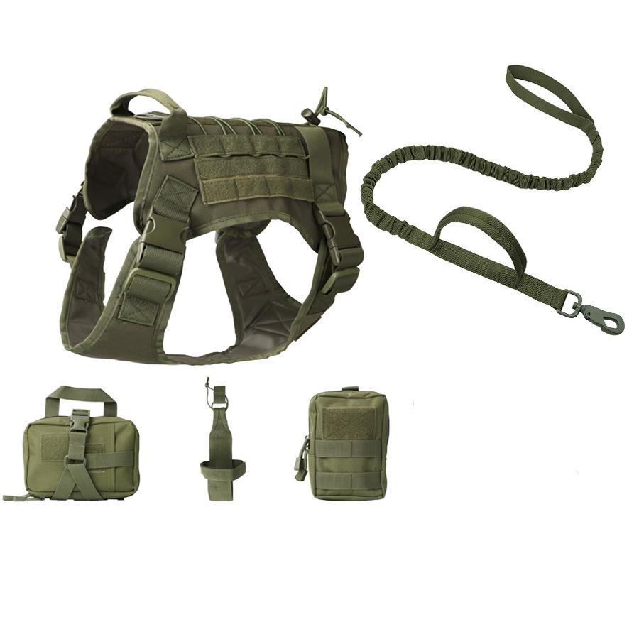 Medium & Large Breed Tactical Dog Vest Set: For Golden Retrievers & German Shepherds
