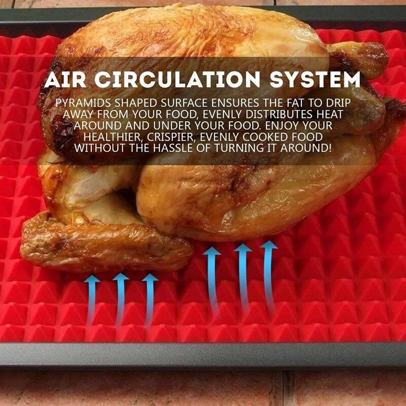 Silicone Pyramid Baking Mat Cooking Pan Bakeware Pan Nonstick Healthy Food Grade Silicone Oven BBQ Mats Baking Grilling Tray