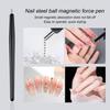 1Pcs Suction Steel Ball Magnet Pen Nail Art Tools 12.4cm Super Strong Suction Cat Eye Nail Polish Bead Magnet Pen Tool