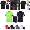 Breathable Men Quick Dry Tshirt And Shorts Set For Gym And Running Sportswear