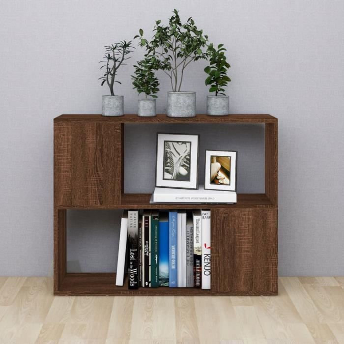 VidaXL Bibliothèque-Séparateur de pièce Chêne marron 80x24x63 cm 826646