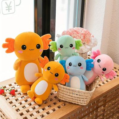 Kawaii Cartoon Axolotl Plüschtier Superweiches Salamander Tier Stofftier Plüschtier Puppe Niedliche Heimdekoration für Freunde Halloween Geschenk