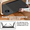 1 Multifunctional Adjustable Folding Table,  Corner Lift and Lower Casual Reading Table with Cup Holder, Portable Folding Laptop Desk Stand