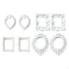  8PCS Artistic Baroquely Styles Decorative Photo Frame Figure for Photography Backdrop Decors Jewelry Making Accessories