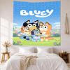 Bluey Wall Decor Tapestry Art For Pet Memorial Birthdaywedding Party Backdrop Family Gift