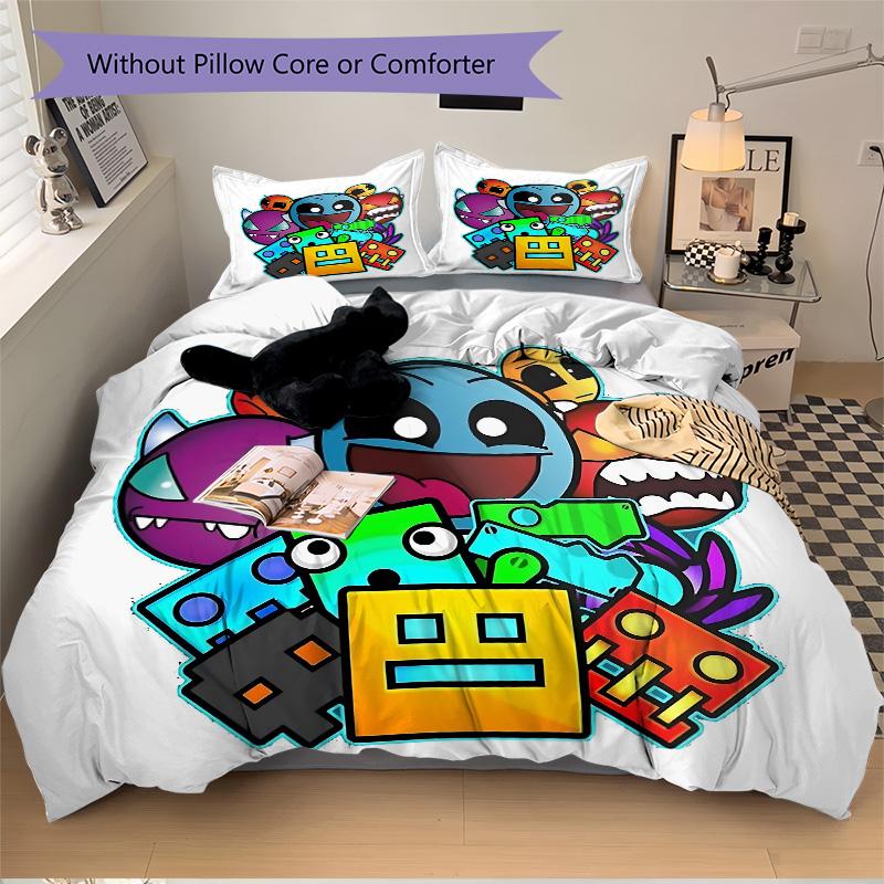 Characters Collage Print 3Pcs Bedding Setduvet Cover With 2 Bedropillowcase Home Birthday Gift