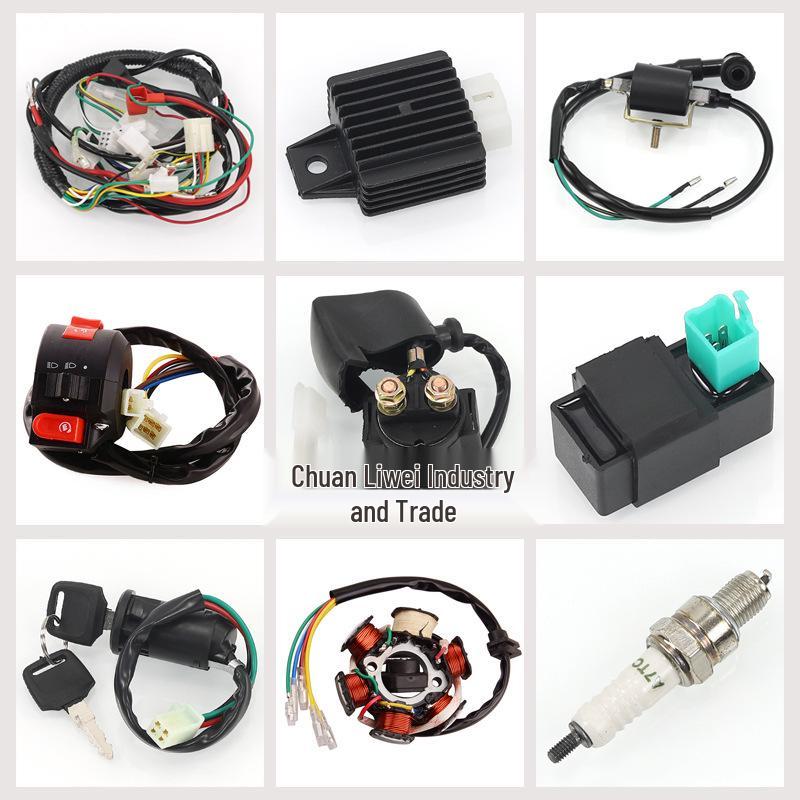 Off-Road Motorcycle Wiring Harness & Magnetic Coil Switch for 50-125CC ATV/Quad