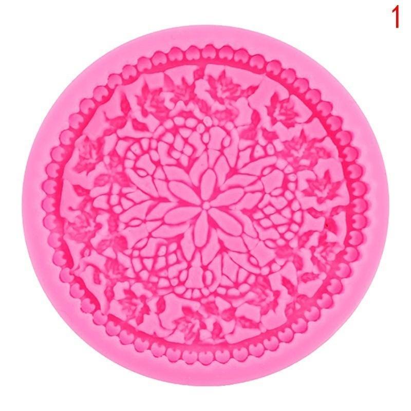 Creative Lace Vine Silicone Mold Flower Round Lace Cupcake Silicone Fondant Mould Cake Decor Baking Icing Mold